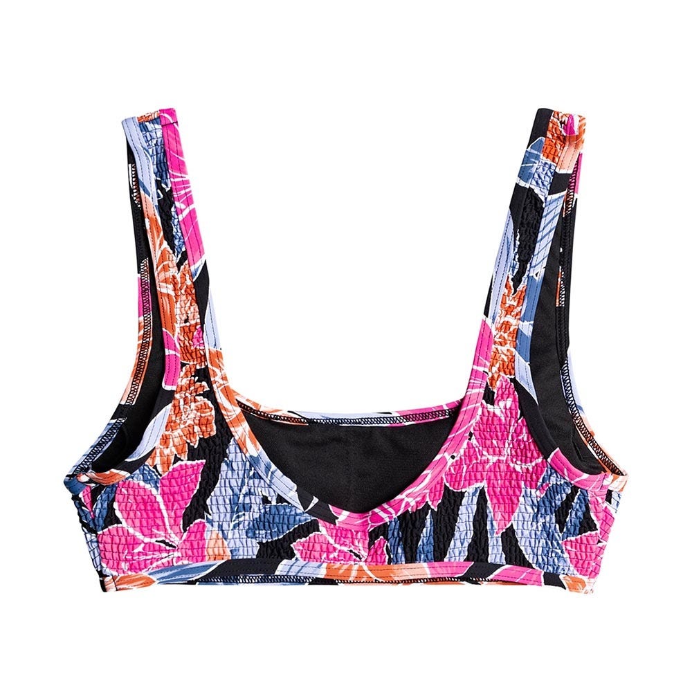 Womens Tropical Oasis Separate Smocked Bralette Bikini Top