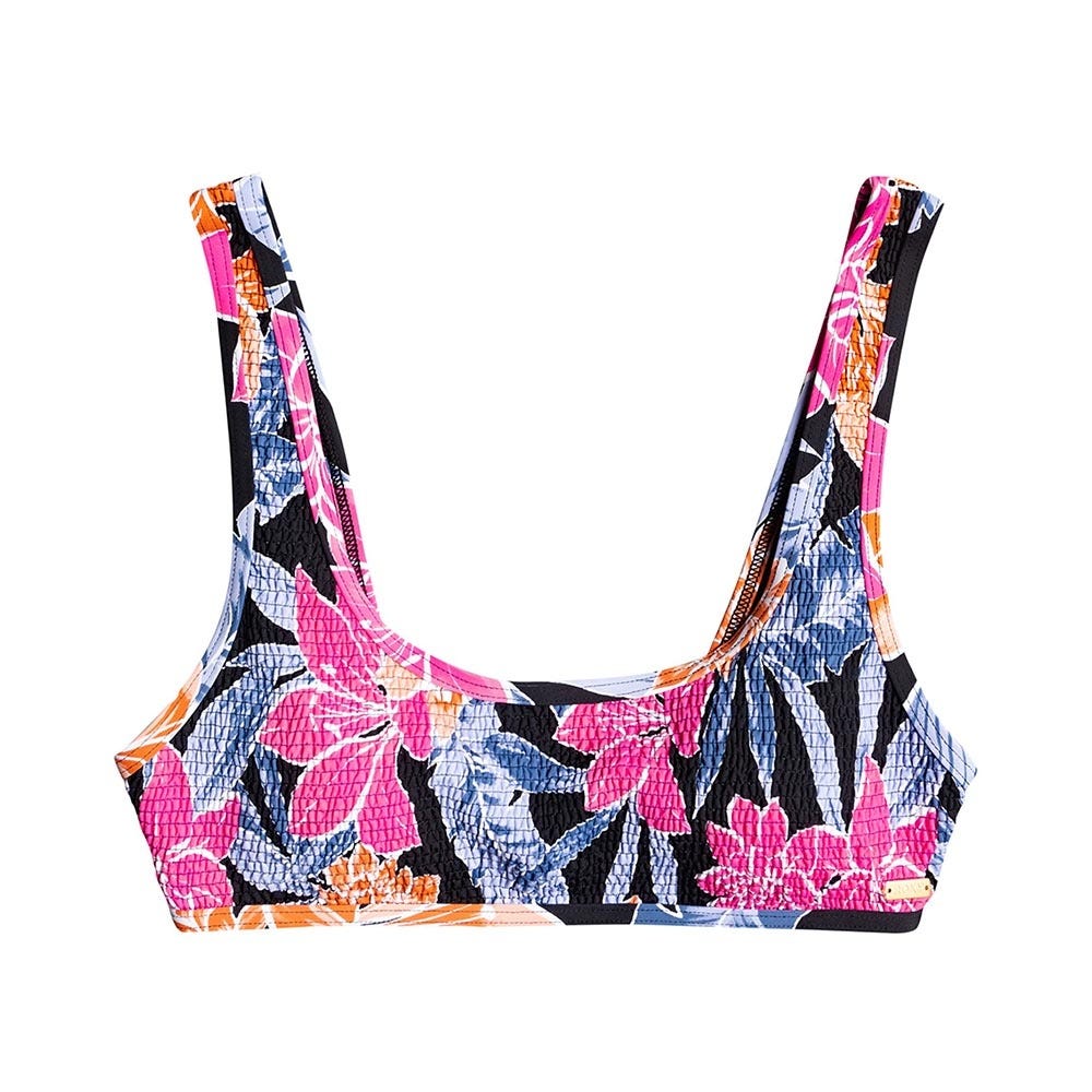 Womens Tropical Oasis Separate Smocked Bralette Bikini Top