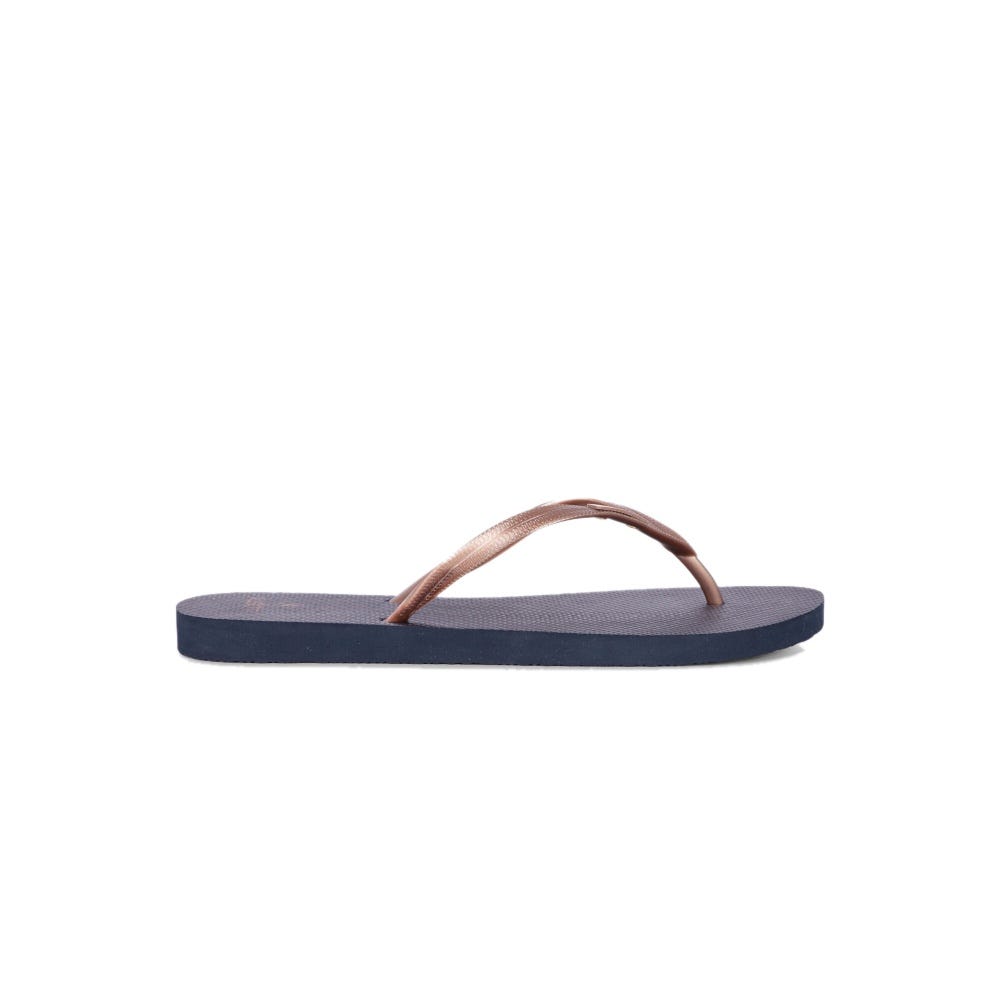 Womens Classic Flip Flop In Navy/Gold