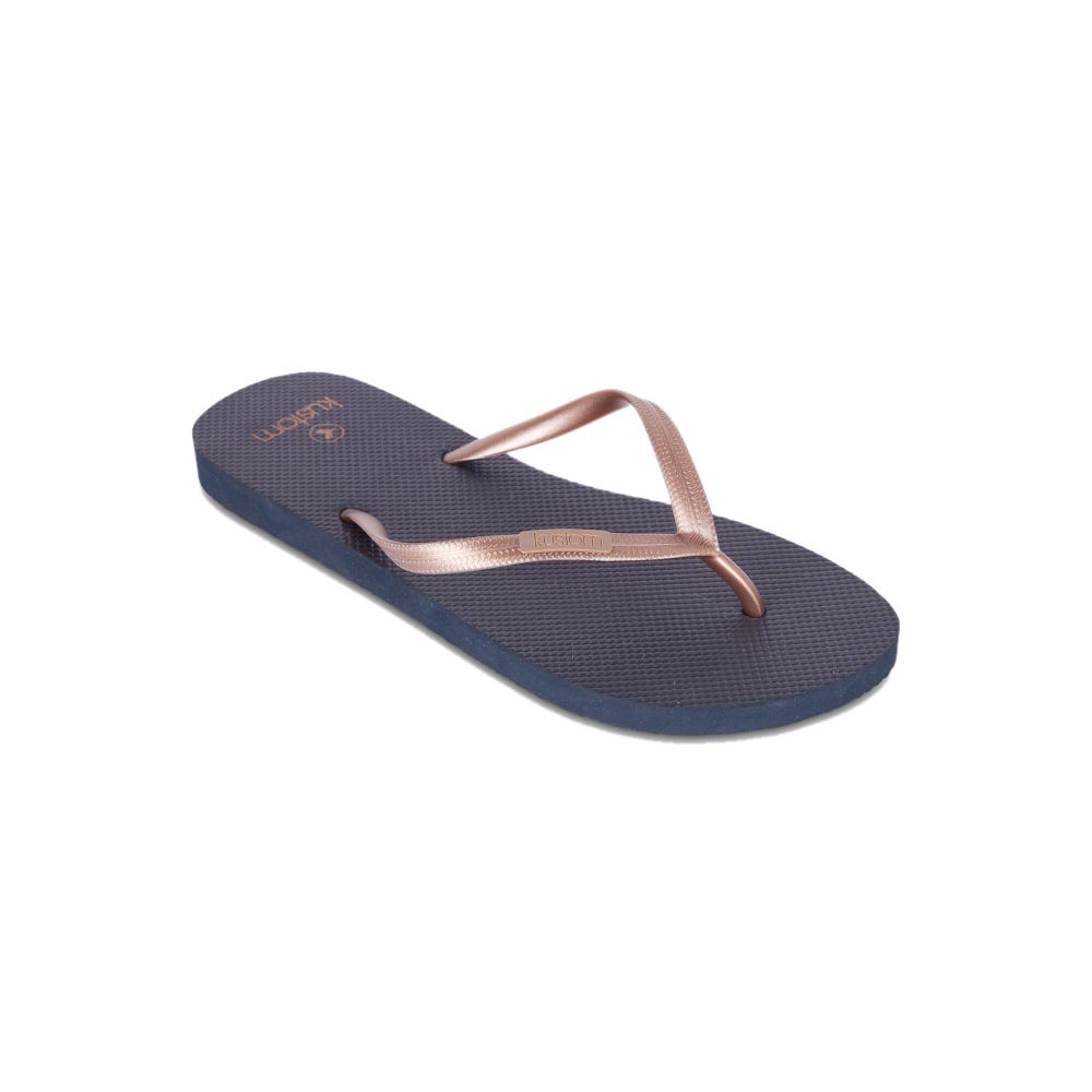 Womens Classic Flip Flop In Navy/Gold