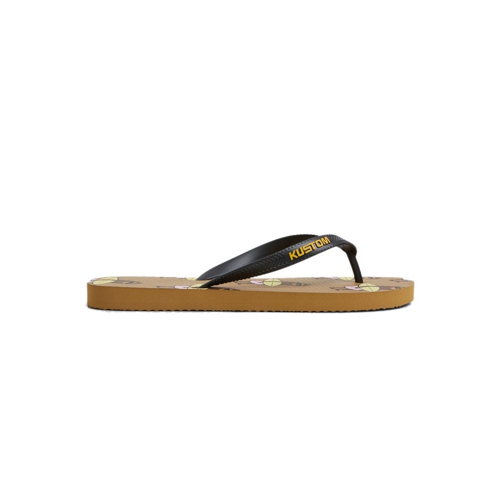 Mens Blend Flip Flops In Tan