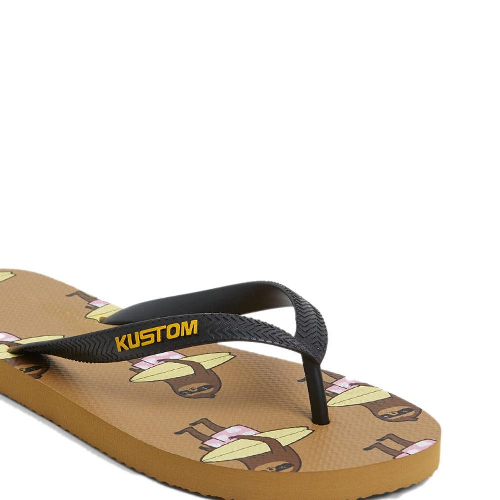 Mens Blend Flip Flops In Tan