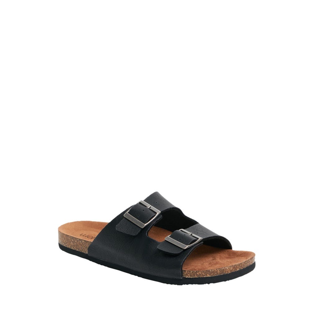 Womens Duo Slide In Black/Tan