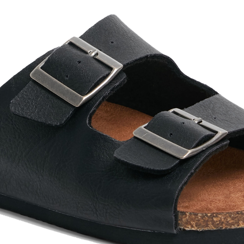 Womens Duo Slide In Black/Tan