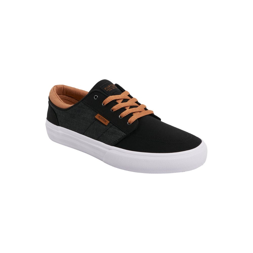 Mens Remark Wide Sneaker In Black Micro Tan