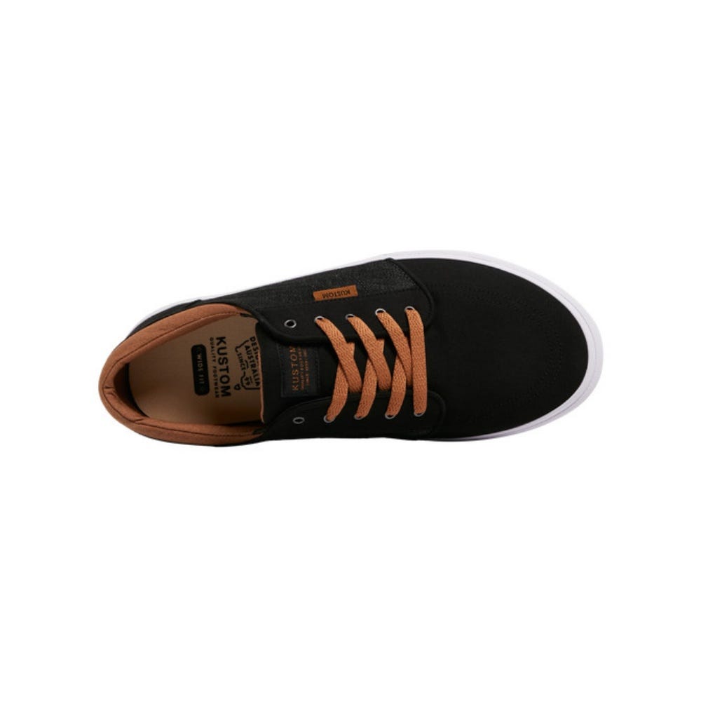 Mens Remark Wide Sneaker In Black Micro Tan