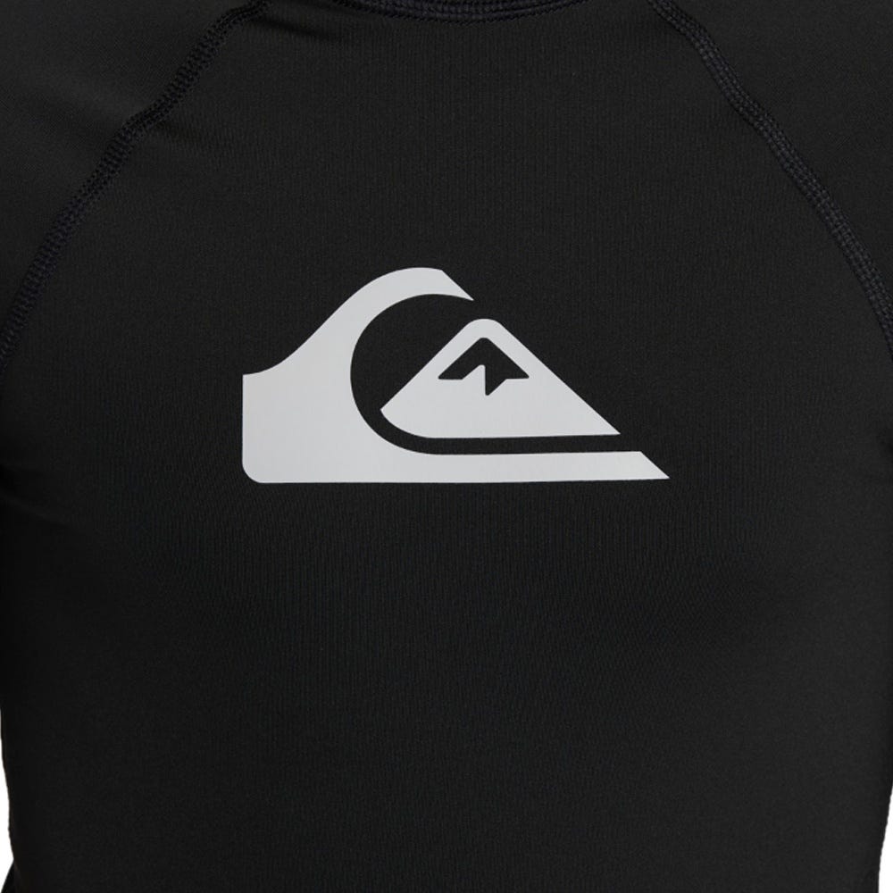 Boys All Time Short Sleeve Rash Vest In Black