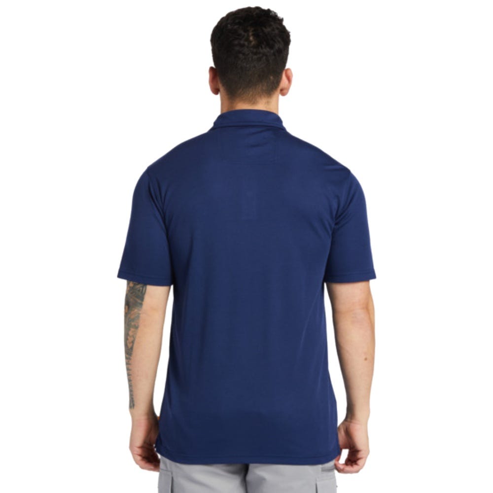 Mens Waterman Water Short Sleeve Polo Shirt In Midnight Navy
