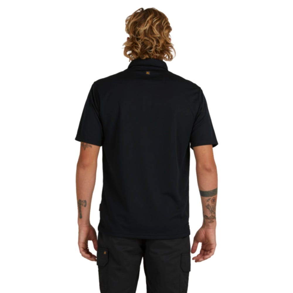 Mens Waterman Water Short Sleeve Polo Shirt In Black