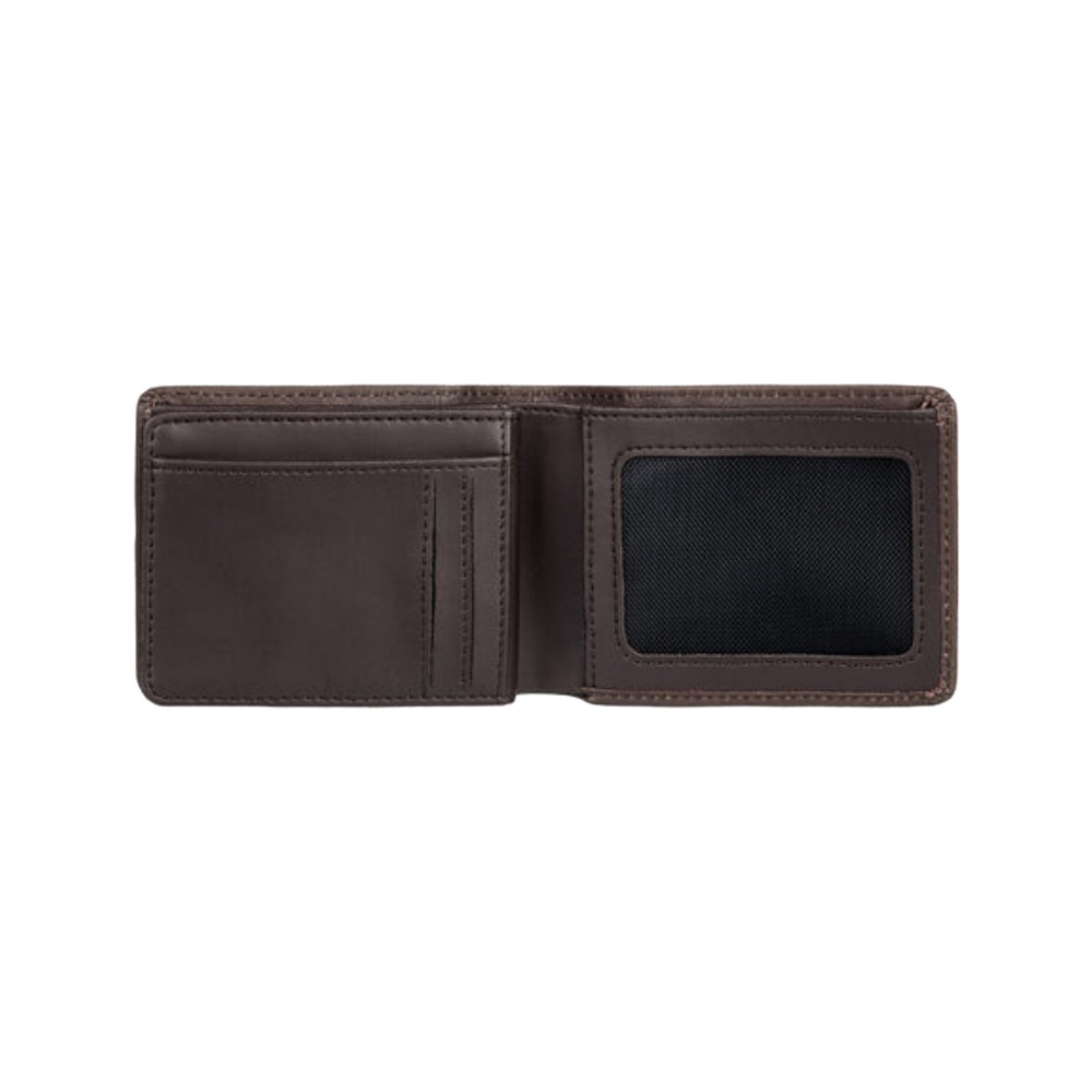Mens Mac Tri-Fold Leather Wallet In Chocolate Brown