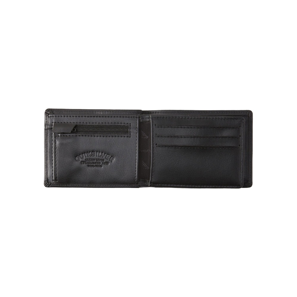 Mens Mac Tri-Fold Leather Wallet In Black