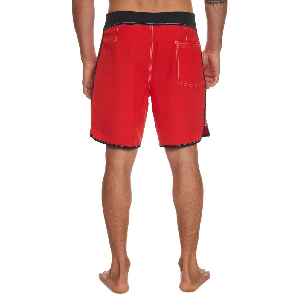 Mens Original Scallop 18" Boardshorts In High Risk Red