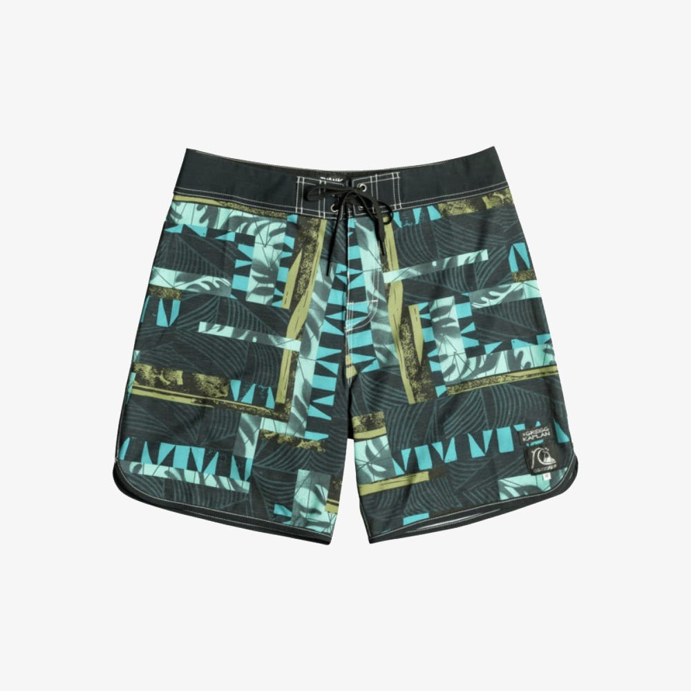 Mens Gregg Kaplan Blank Canvas Scallop 18" Boardshorts