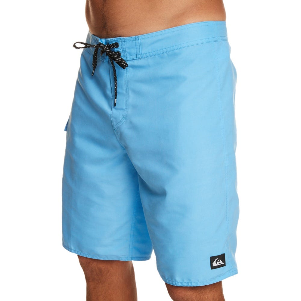 Mens Everyday Solid 20" Board Shorts In Azure Blue