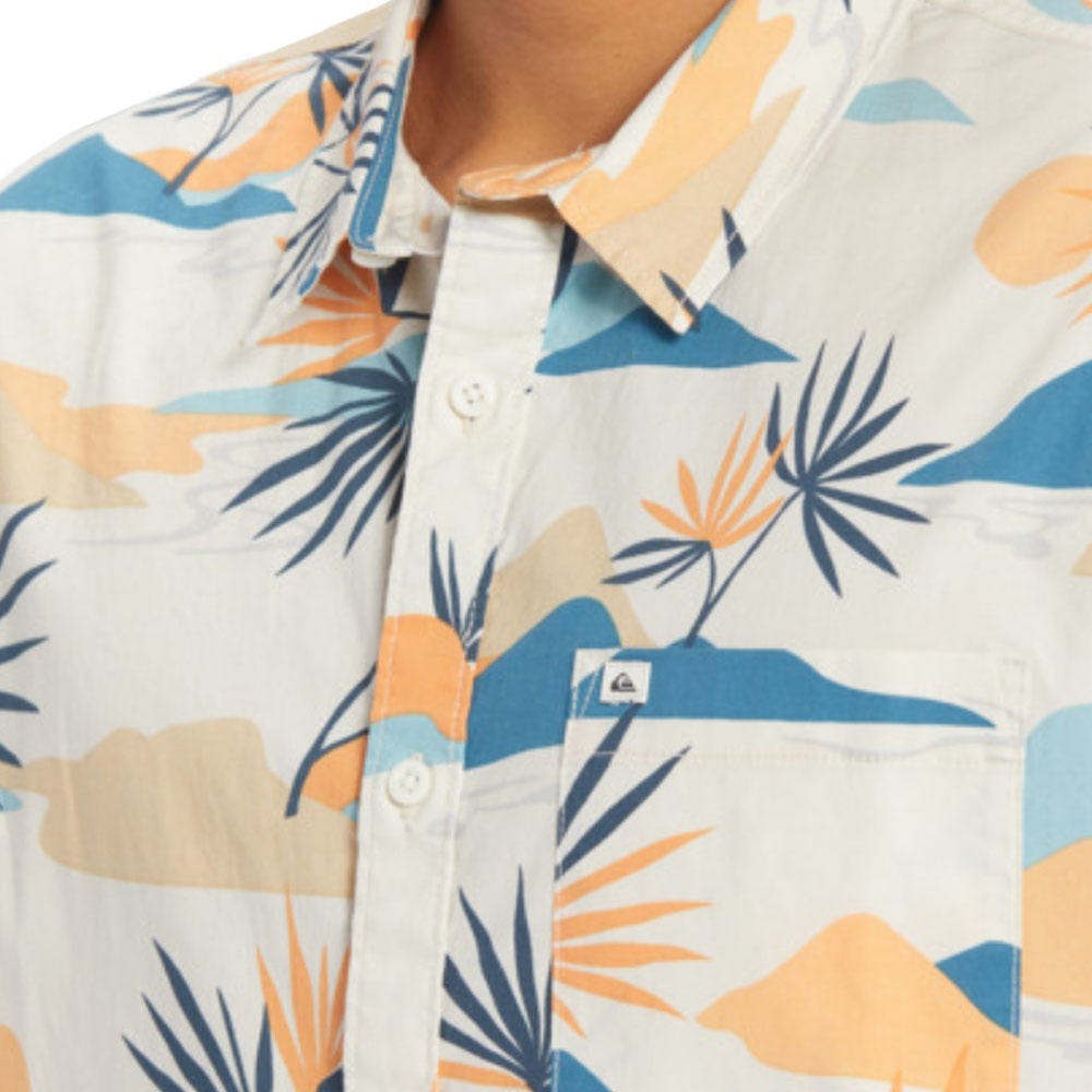 Mens Slow Dazed Short Sleeve Shirt In Birch Slow Daze