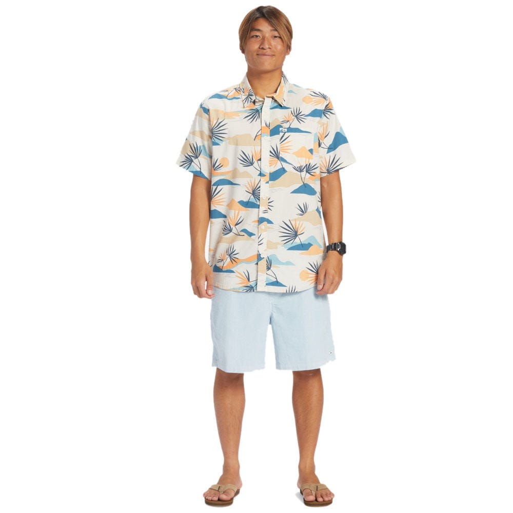 Mens Slow Dazed Short Sleeve Shirt In Birch Slow Daze