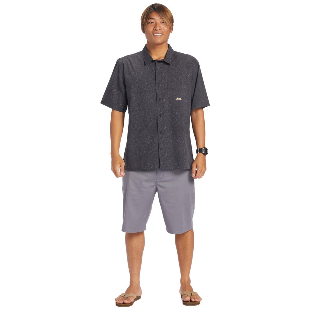 Mens The Saturn Short Sleeve Shirt In Tarmac Tribal Floral