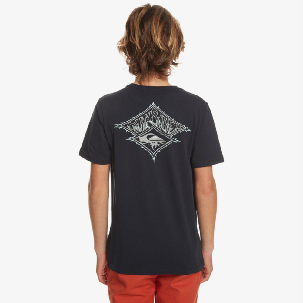 Boys Thorn Diamond B Tees In Navy Blazer