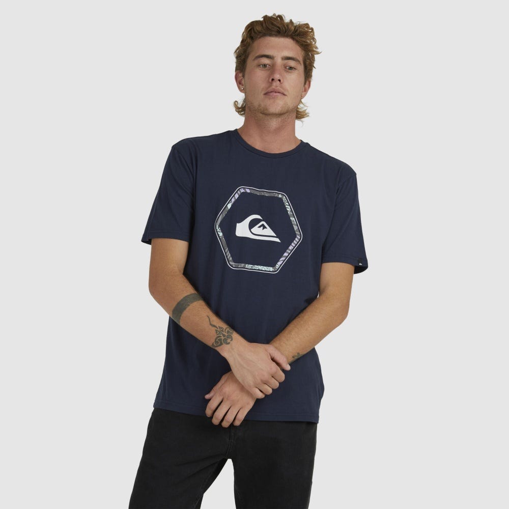 Quiksilver In Shape SS T-Shirt In Navy Blazer