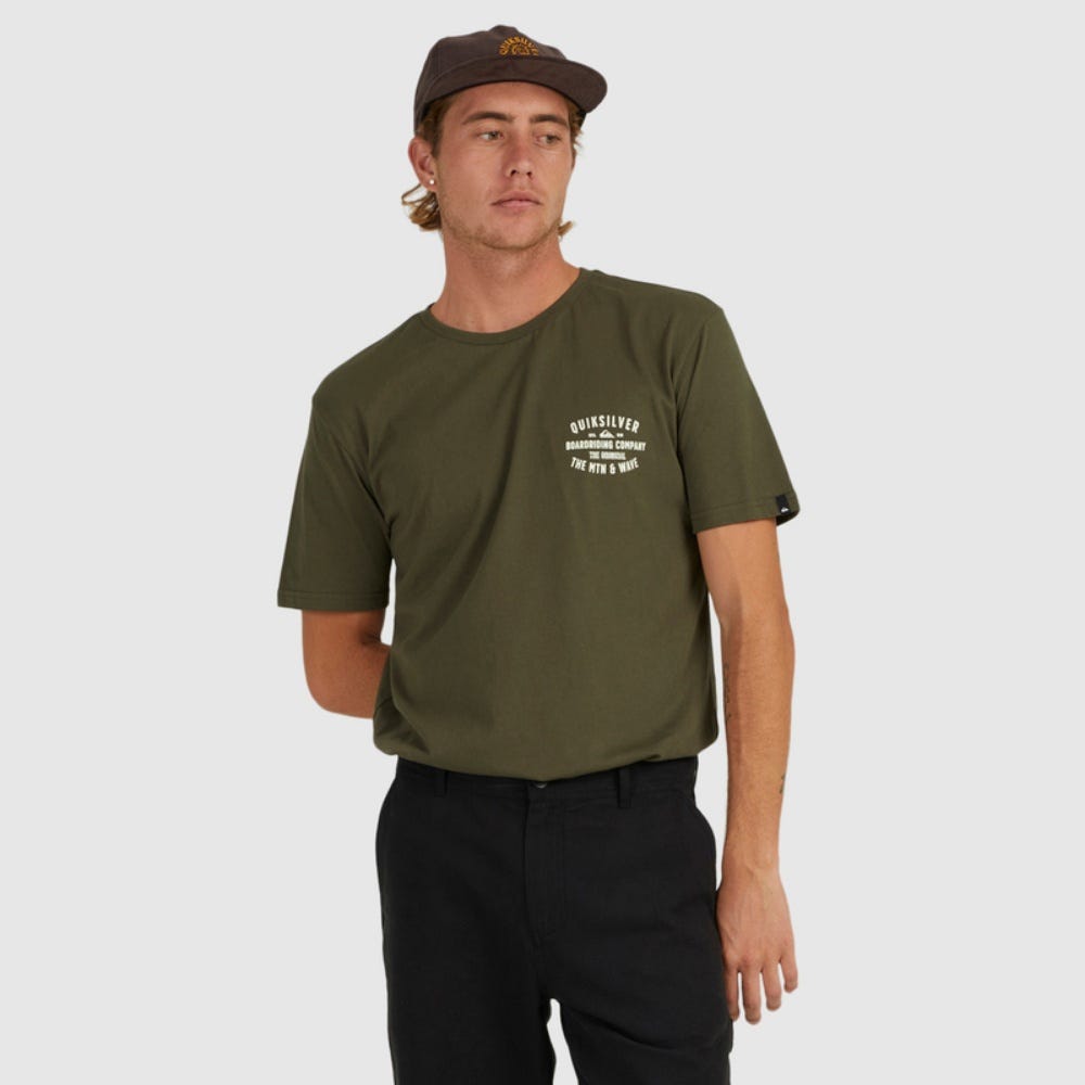 Quiksilver Surf Lockup T-Shirt In Grape Leaf