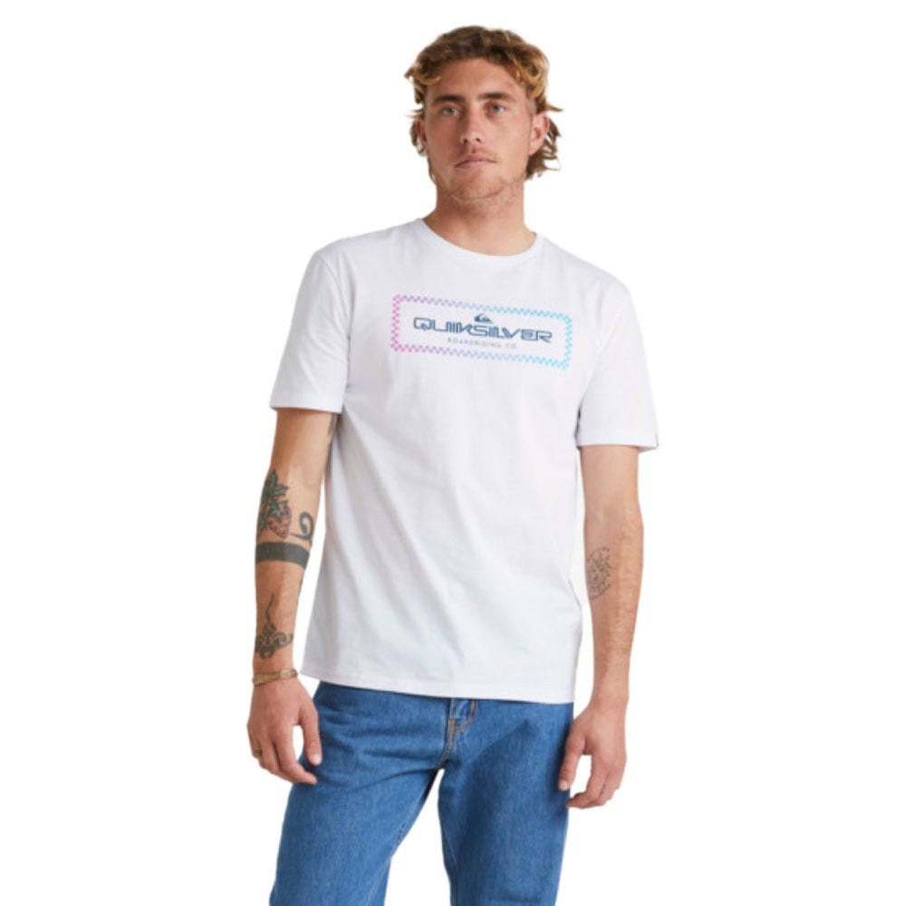 Mens Mens Rain Check T-Shirt In White