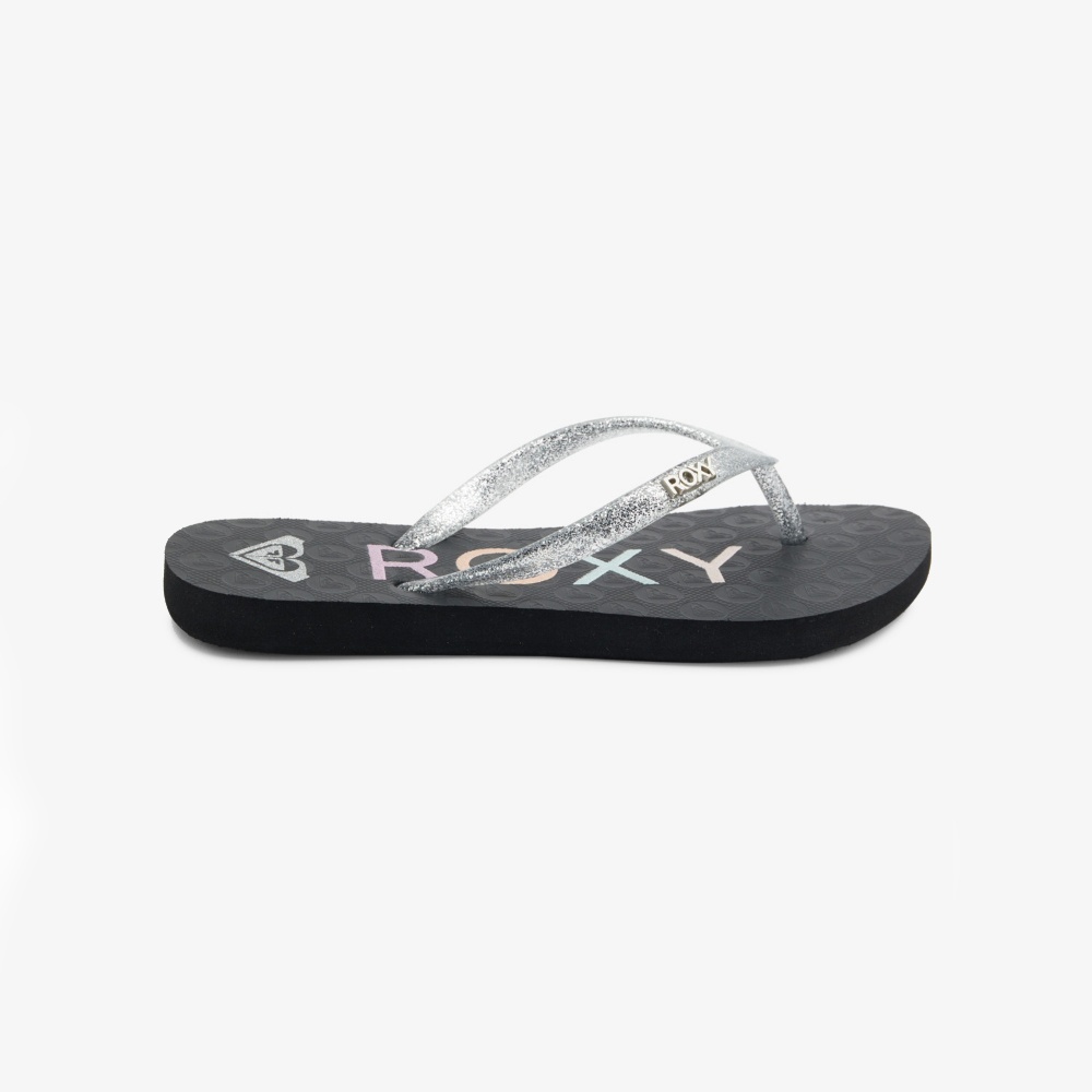 Girls Viva Sparkle Flip-Flops for s in Black/Silver