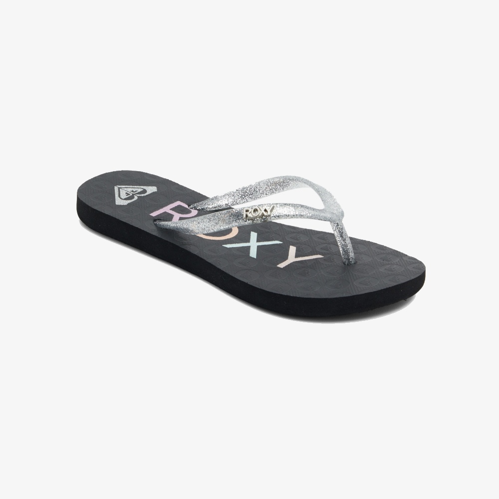 Girls Viva Sparkle Flip-Flops for s in Black/Silver