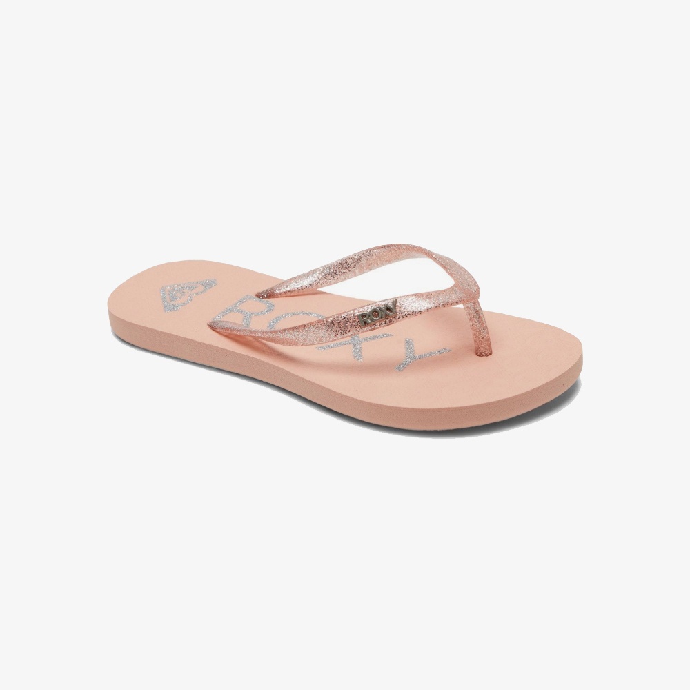 Girls Viva Sparkle Flip-Flops for s in Peach