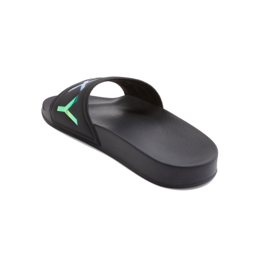 Womens Slippy Slider Sandals In Black/Fluorescent