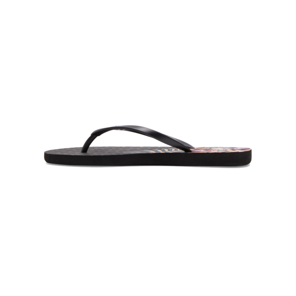 Womens Viva Stamp Flip-Flops In Black/Floral