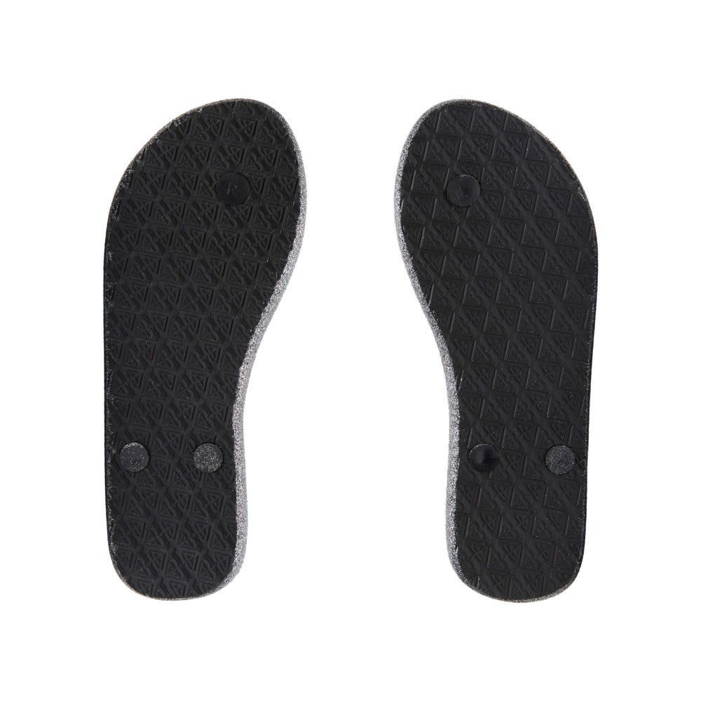 Womens Viva Glitter Flip Flops In Black