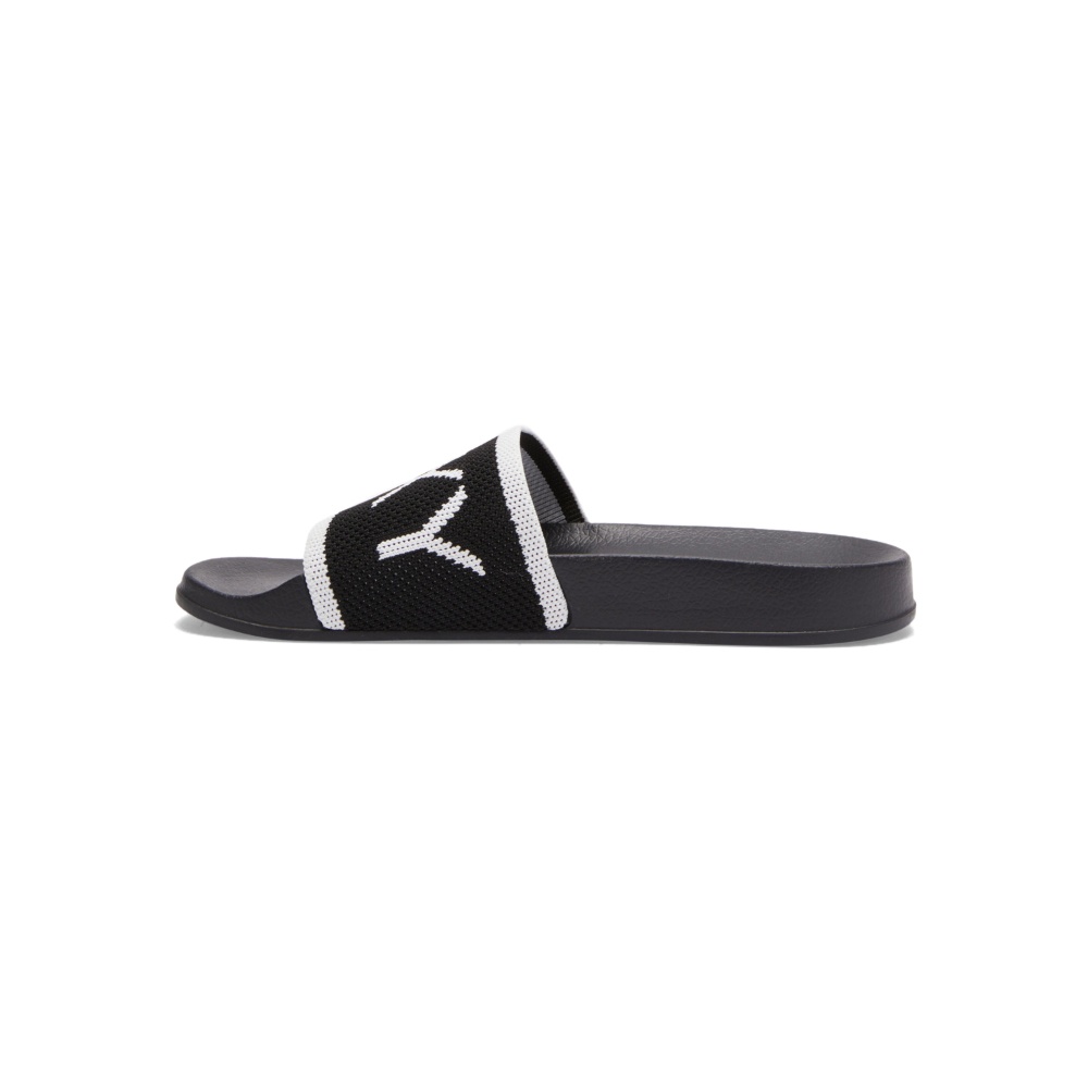 Womens Slippy Knit Sandals In Black