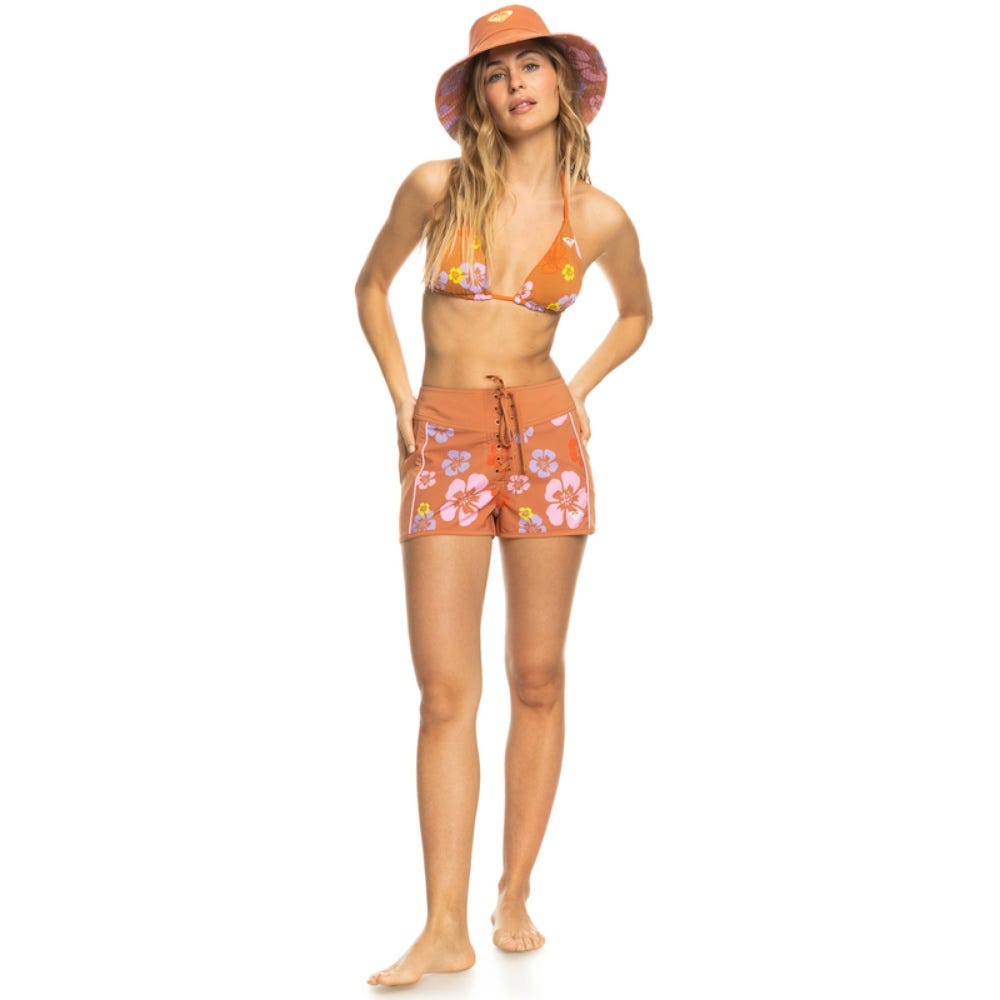 Womens Surf Kind Kate 2" Boardshorts In Sunburn Positivity Paradise