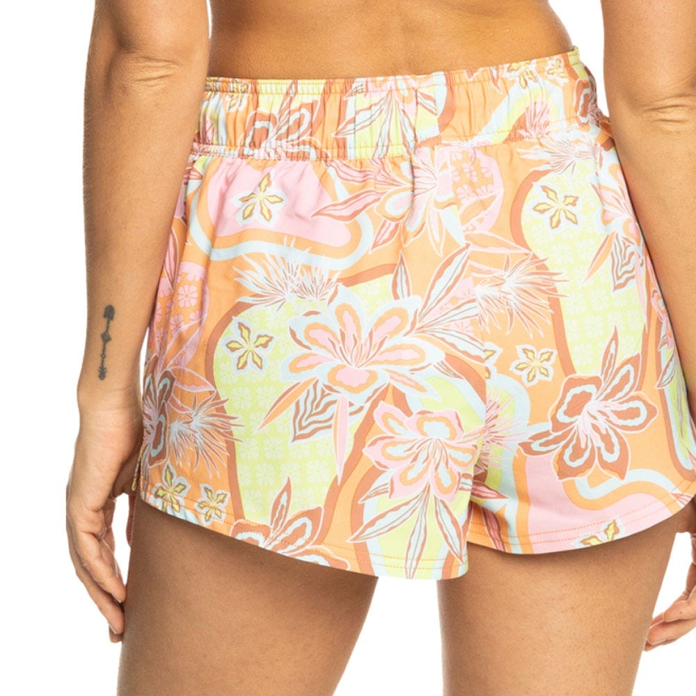 Womens New Fashion Boardshorts In Mock Orange Delic