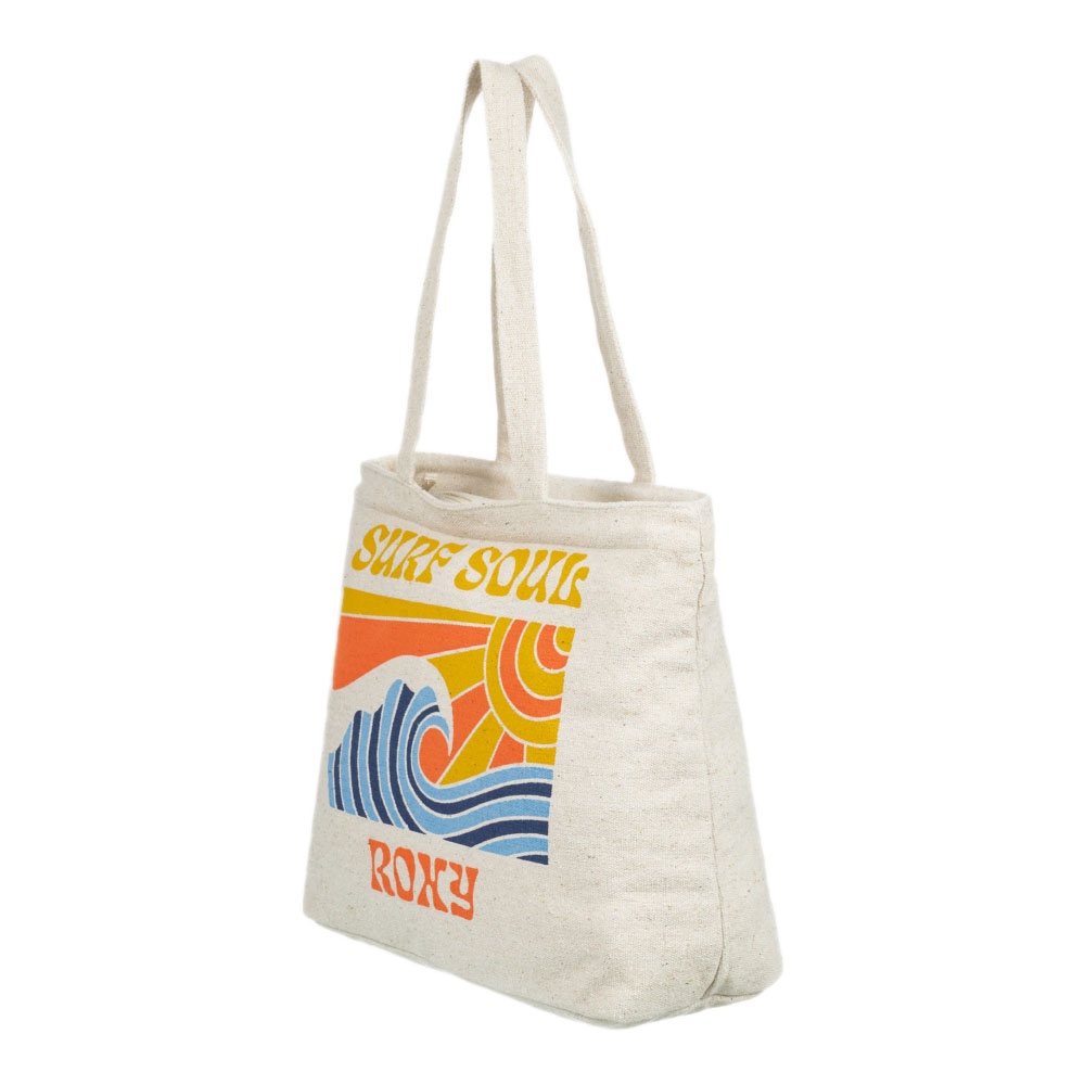 Womens Summer Flower Tote Bag In Natural