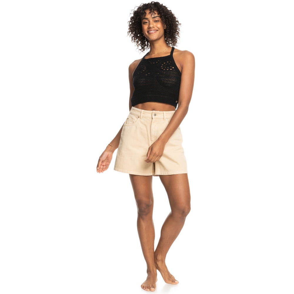 Womens Morning Splendour Denim Shorts in Khaki