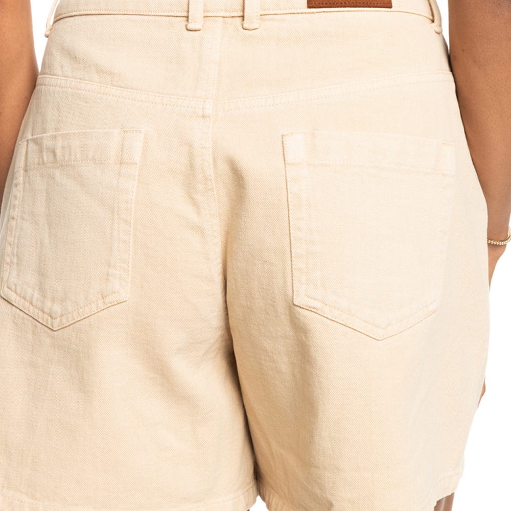 Womens Morning Splendour Denim Shorts in Khaki