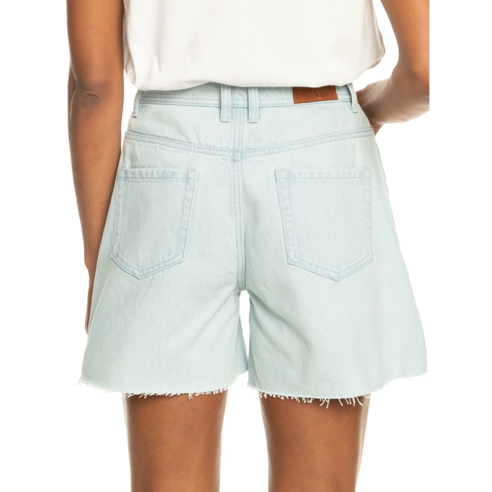 Womens Morning Splendour Mid Denim Bermuda Shorts In Bleached Blue