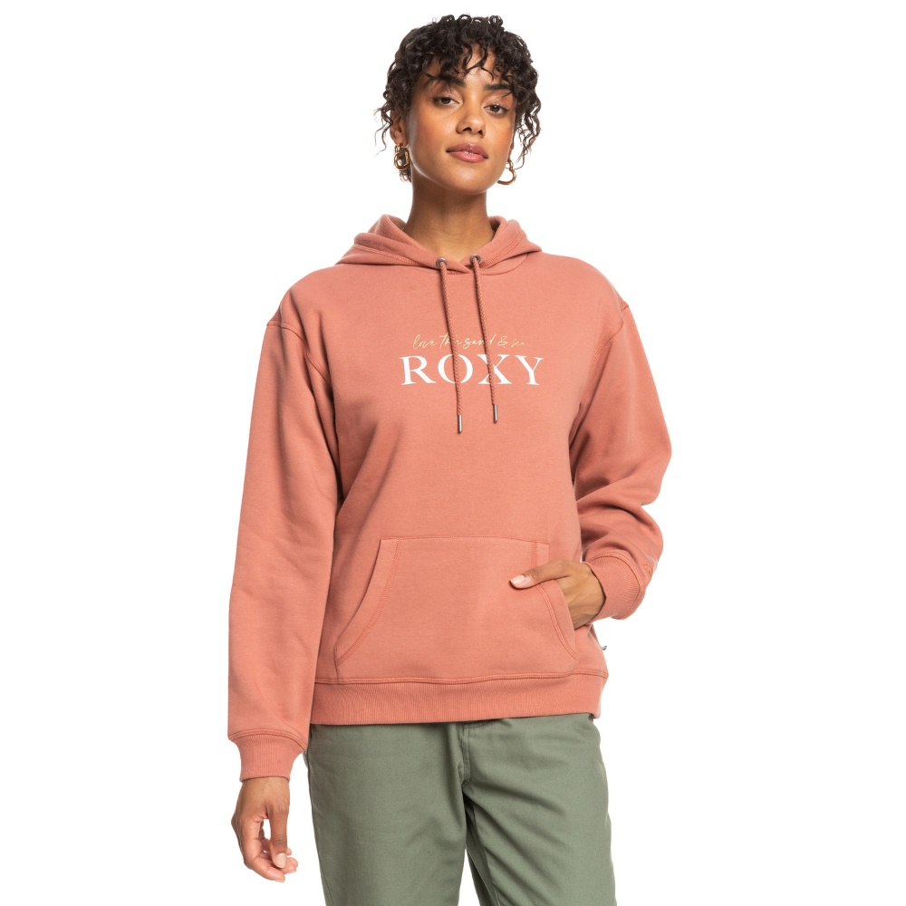 Womens Surf Stoked Brushed Hoodie In Cedar Wood