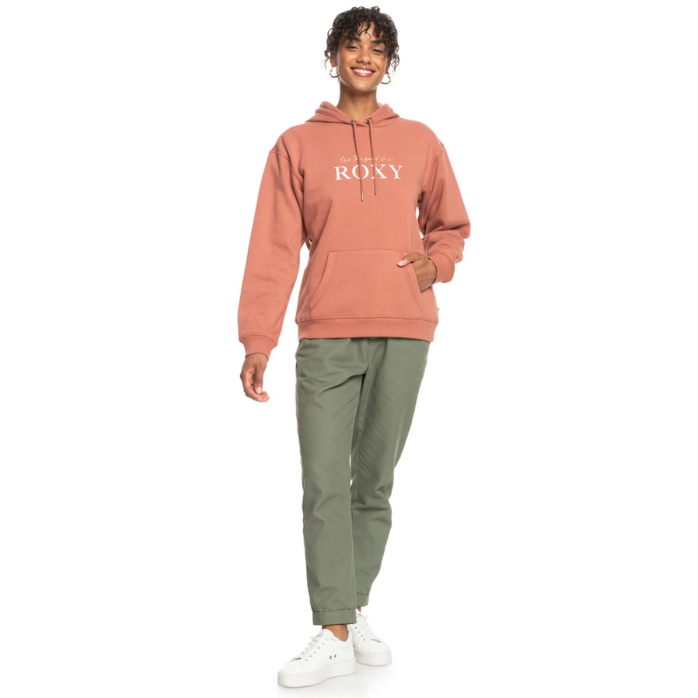 Womens Surf Stoked Brushed Hoodie In Cedar Wood