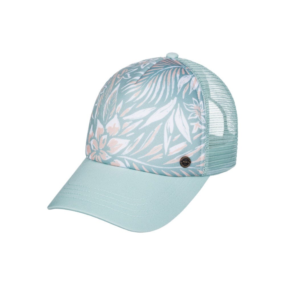 Womens Beautiful Morning Trucker Cap In Blue Surf Planao Apparel