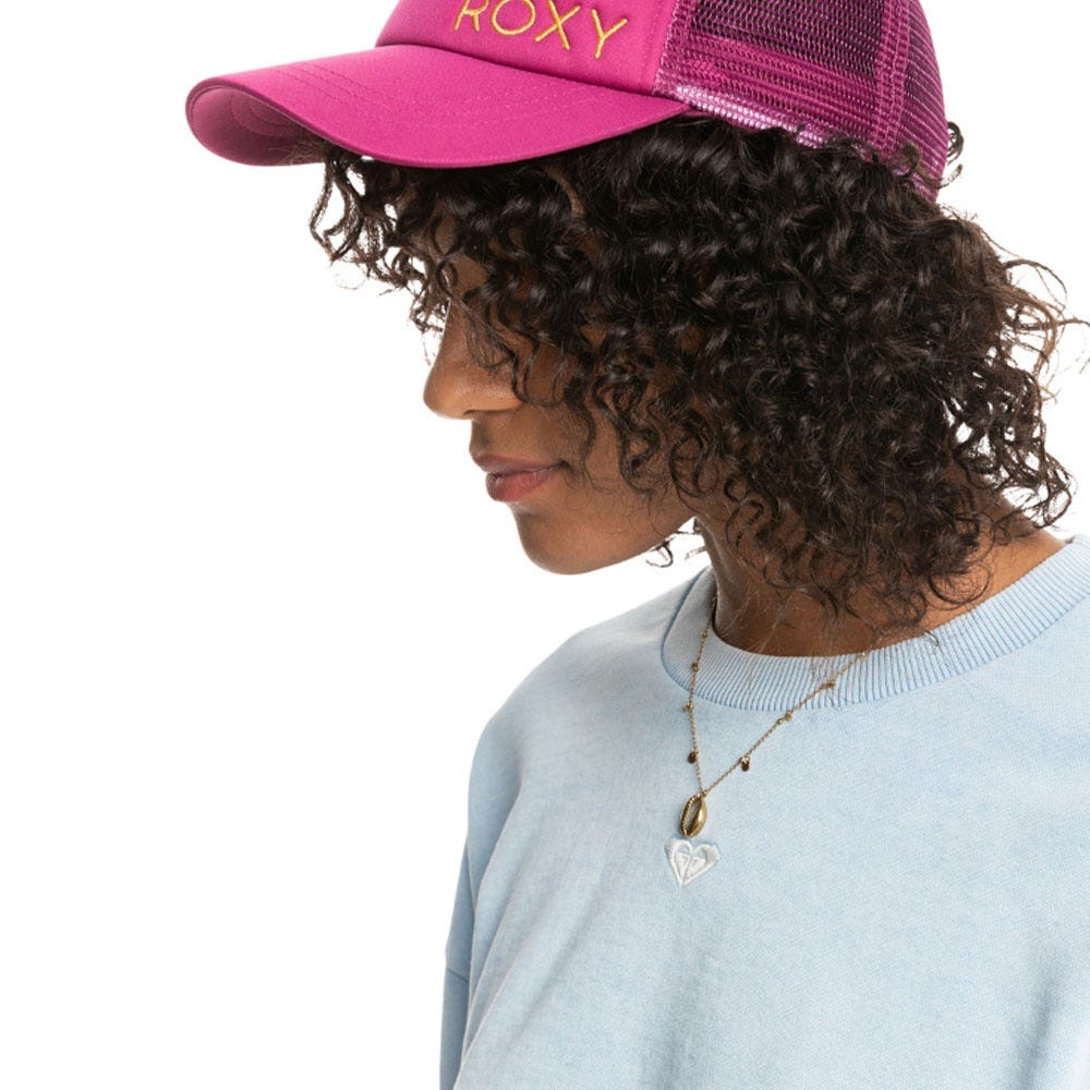 Womens Finishline Trucker Hat In Raspberry Radiance