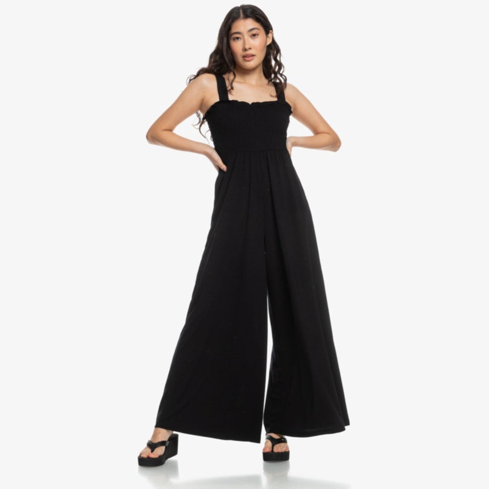 Just Passing By Smocked Jersey Jumpsuit - Women