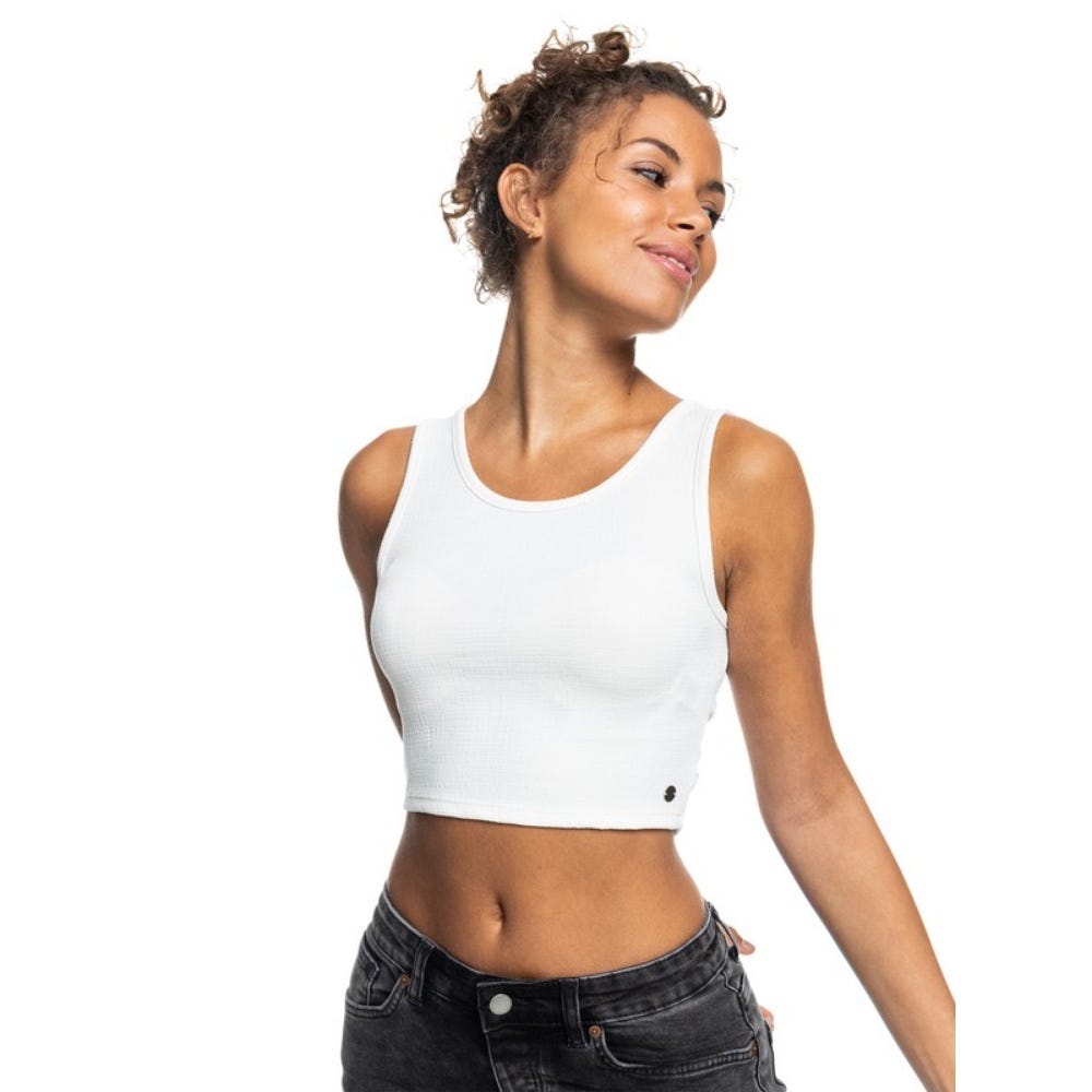 Womens Good Keepsake Crop Top In Snow White