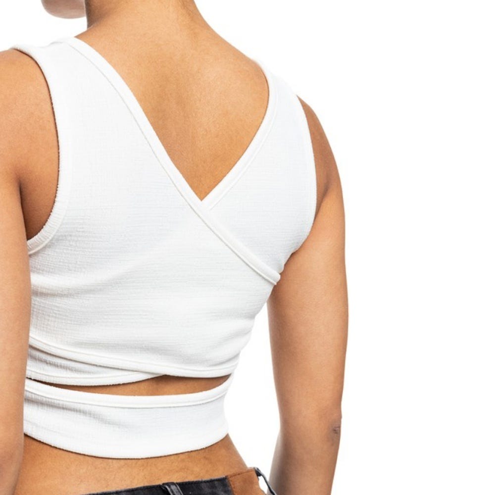 Womens Good Keepsake Crop Top In Snow White