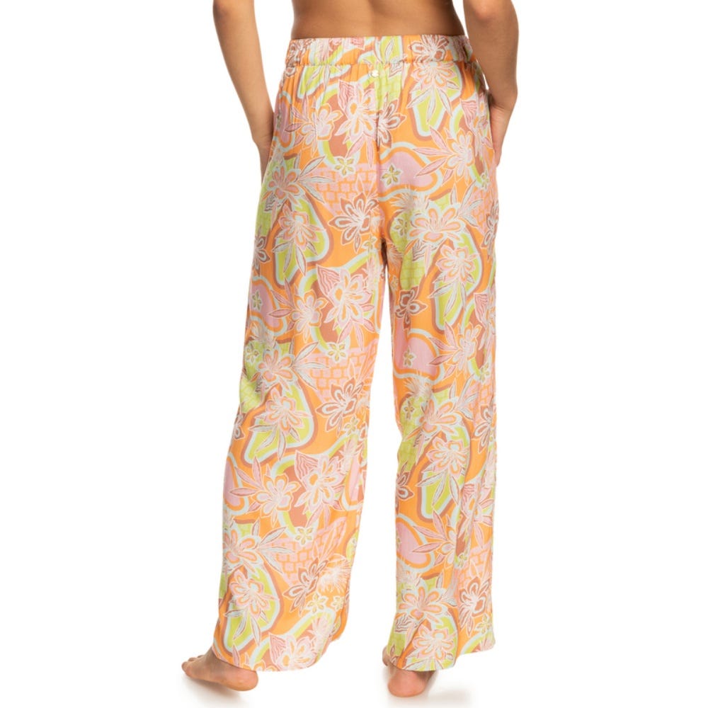 Womens Midnight Avenue Wide Leg Trousers In Mock Orange Delic