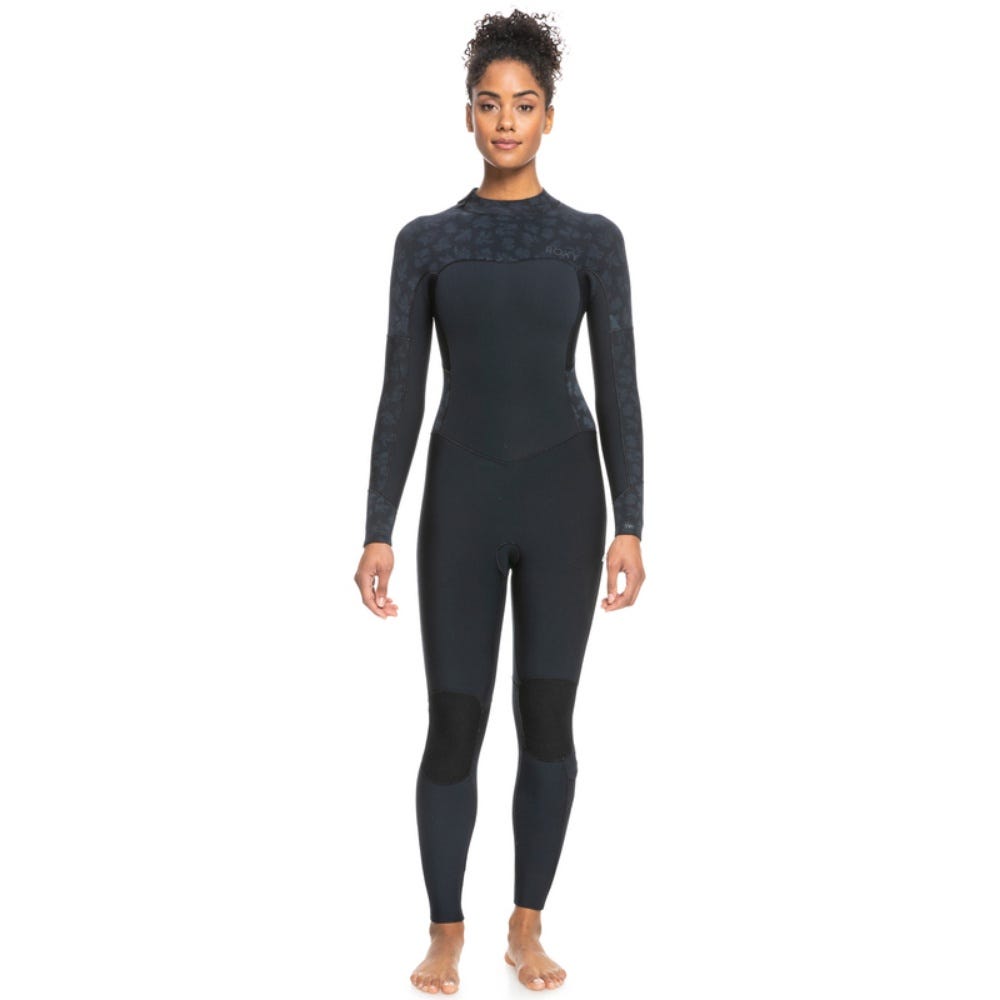 Roxy 3/2Mm Swell Series Back Zip Wetsuit In Black