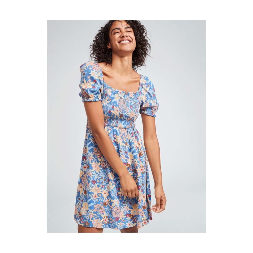 Womens Hello Petal Mini Short Sleeve Dress