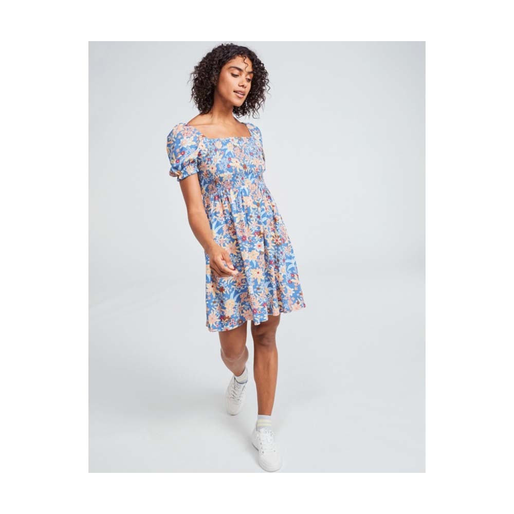 Womens Hello Petal Mini Short Sleeve Dress