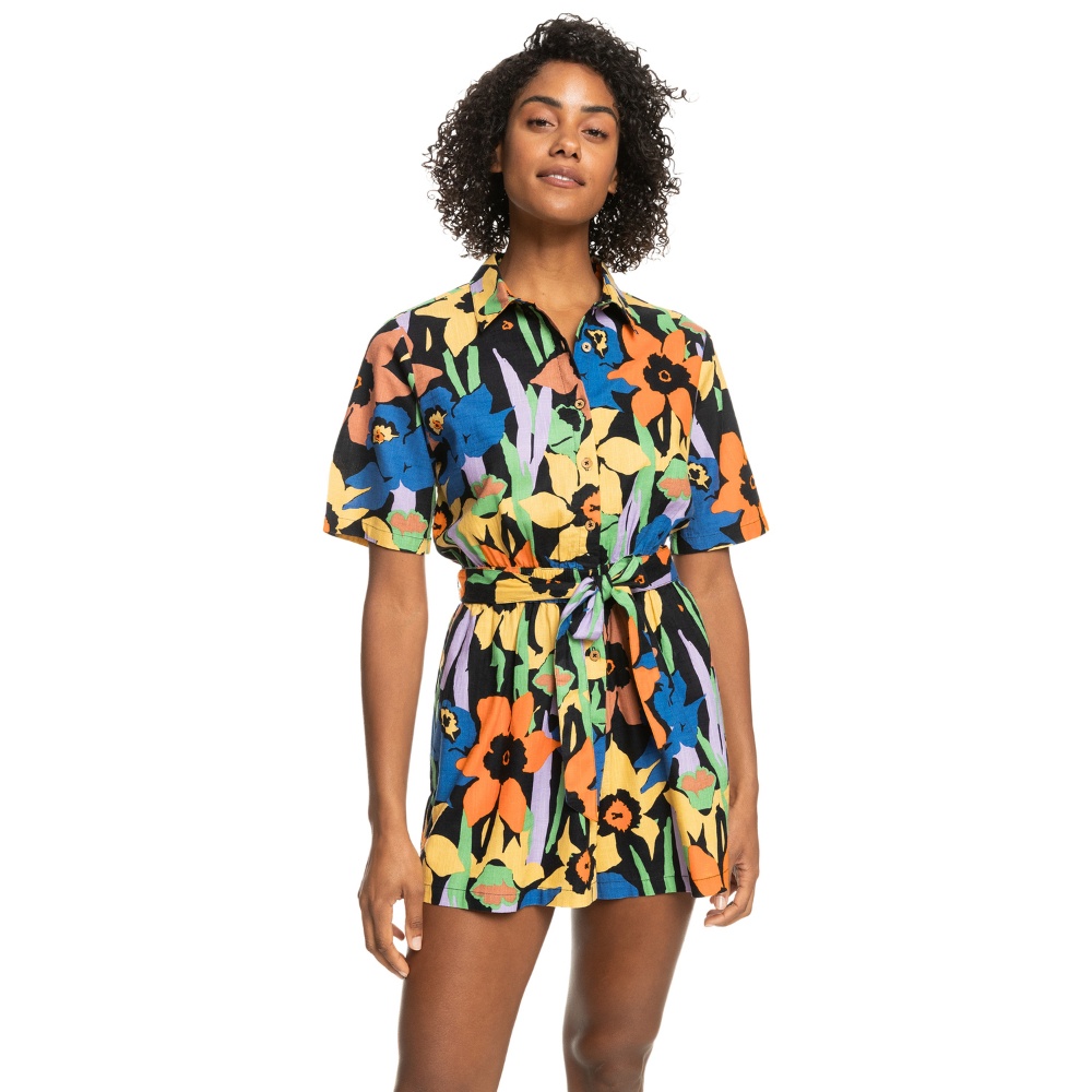 Womens Real Yesterday Romper in Multi